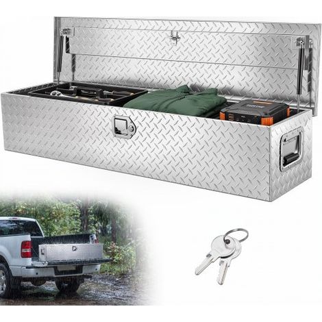 121,9 x 38 x 38 cm boîte à outils robuste en aluminium pour lit de camionnette (1/4)