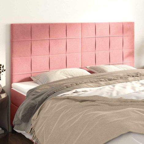 Tête de lit en velours rose réglable en hauteur 160 x 5 x 118/128 cm, 18.9kg - PANGIVO (1/5)