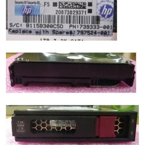Disque dur HP Enterprise 1 To 6 Go 7,2K 3,5" SATA LP MDL, 797524-001
