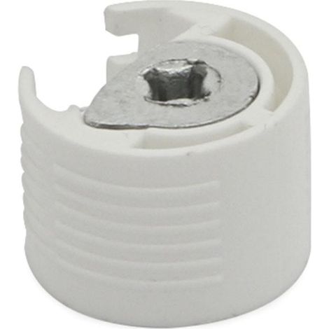 HERRAJES ALK soporte cazoleta excéntrica bibo ø20 sp18 plástico, blanco (1/2)