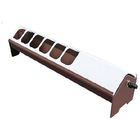 GYC Bebedero Plástico de Suelo para Aves de Corral con Toma de Agua, 50 cm x 12 cm x 12,5 cm h