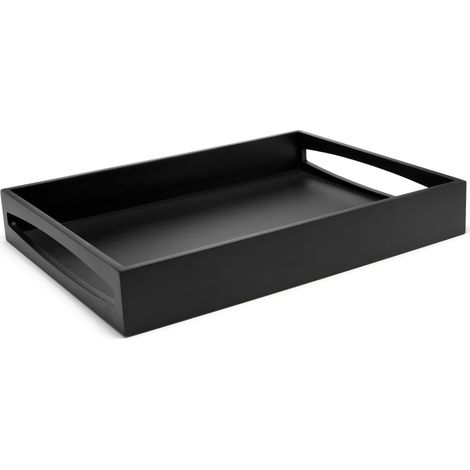 Schwarzes MDF-Tablett 40x30x6cm (1/5)