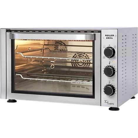 Horno eléctrico - ROLLER GRILL - Turbo Quartz 38L - Horno ventilador - Horno snack - Acero inoxidable cepillado