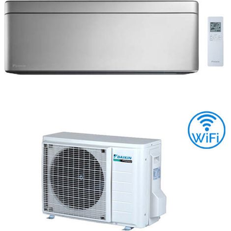 Daikin Stylish Silver Wifi 15000 BTU FTXA42CS (FTXA42BS) INVERTER-Klimaanlage, Klasse A++/A++, NEU 2024, ITALIEN GARANTIE