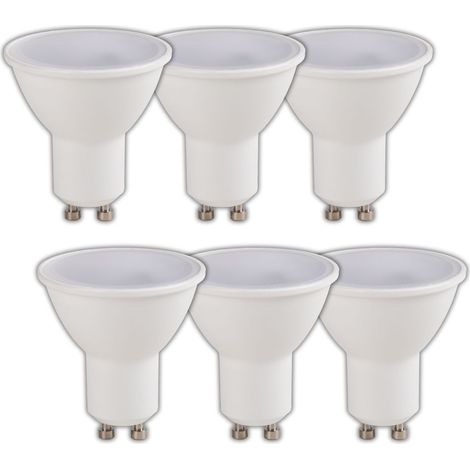 Lot 6 ampoules LED connectée GU10 (LuzE) 2700/6500K 400lm 5W WiFi - Voltman