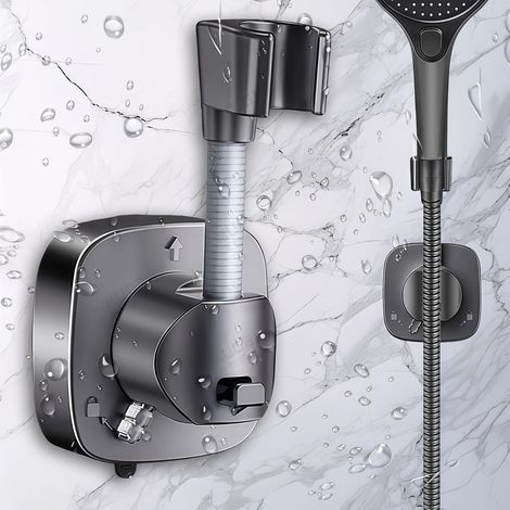 Suction Cup Shower Head Holder, Shower Head Holder Suction Design, No Drilling Required 360° Rotatable Adjustable Holds up to 10kg, Easy Installation Rust Resistant (1/5)