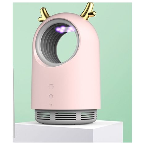 Simpatica lampada antizanzare UV per animali domestici, fotocatalizzatore USB, inalazione silenziosa, per uso domestico e interno, ideale per donne in gravidanza, 118 x 206 mm, rosa. (1/4)