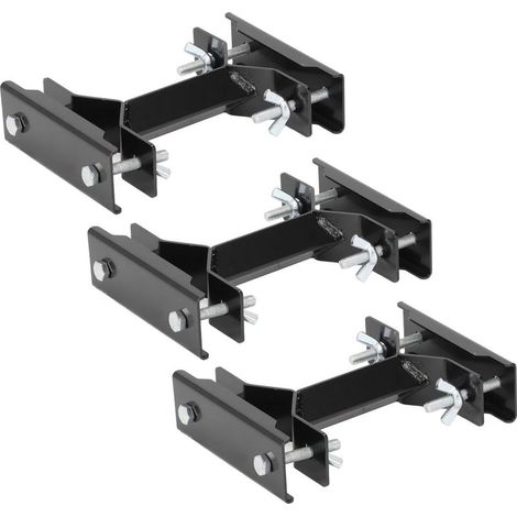 Lot de 3 pinces de fixation pour parasol de terrasse, réglables, en acier inoxydable, pour tige de parasol.-x (1/5)