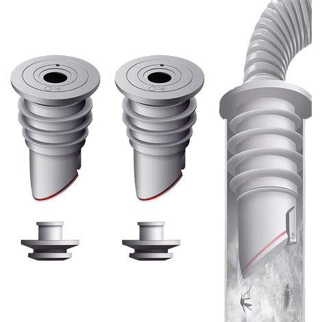 Joint de tuyau de machine à laver, 2 pièces 35-40 mm bouchon déodorant gris bouchon de vidange de machine à laver, joint de vidange de déodorant domestique (1/5)