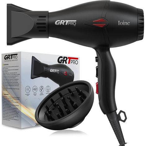 Seche Cheveux 2400W AC Motor Sèche Cheveux, Seche Cheveux Ionique 40Millions D'ions Négatifs,Sèche-cheveux et accessoires,3Températures et 2Vitesses pour les Familles (1/5)