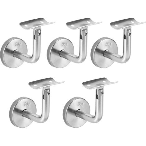 Randaco Handlaufhalter Set 5 Stück Edelstahl Handlaufträger Geländer gewölbte Auflage Stütze (1/5)
