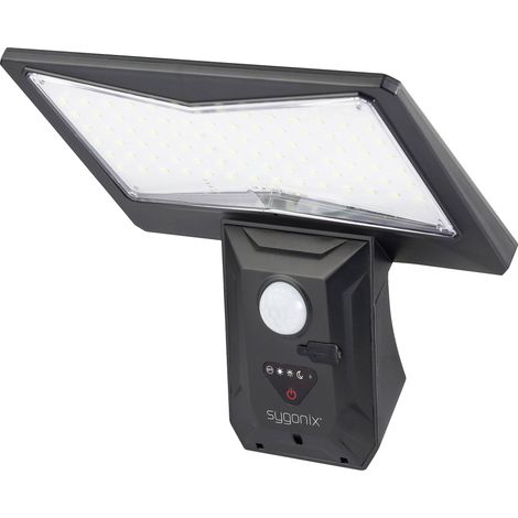 Sygonix SY-5626570 Applique solaire extérieure avec détecteur de mouvement LED LED intégrée 6 W noir
