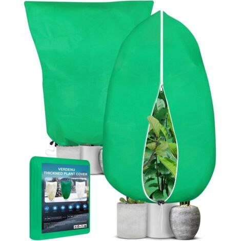 2pcs Voile Hivernage Plante Exterieur, 120 180cm Housse Hivernage Plante Exterieur, 80g/㎡ Voile D'hivernage avec Fermeture à Glissière, Contr Le Froid et Le Gel Protection Plantes Exterieur (1/5)