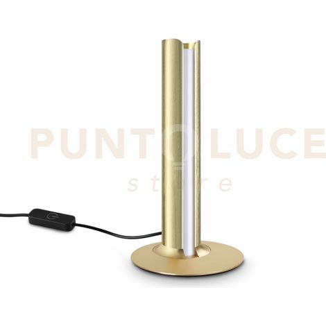 DORICA LAMPADA DA TAVOLO LED 3000K 8W  1100 lm DIMMERABILE OTTONE LISCIO