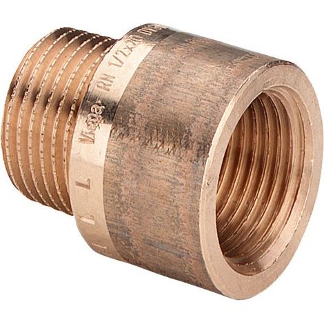 Rallonge de robinet Viega en laiton rouge, 1/2", 100 mm (1/3)
