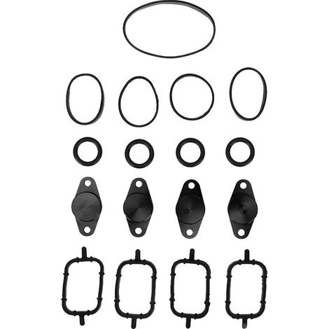 Drallklappen 4x22mm Motorklappen Drallklappen Entfernen Blindstopfen mit Gummidichtungen für E46 320d / 318d (Schwarz).