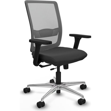 Silla de oficina piqueras y crespo Haches cuero sintético gris oscuro (1/2)