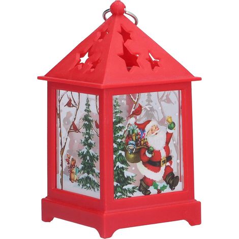 Lanterne De Noël LED De Style Vintage, Veilleuse Suspendue, Ornement De Bureau, Lumière Chaude pour Les Vacances, Les Festivals, Les Célébrations à la Maison (1/5)