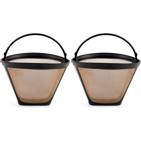 Filtros de café reutilizables en paquete de 2 para Ninja Dual Brew Pro: filtros cónicos perfectos para los amantes del café y para un sostenible (1/5)
