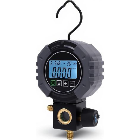 Collecteur Unique Numérique, Gauges Numériques Réfrigérants HVAC avec écran LCD TFT pour R134A, R1234YF, R22, R290, R32, Soupape à Billes de qualité Industrielle (1/5)
