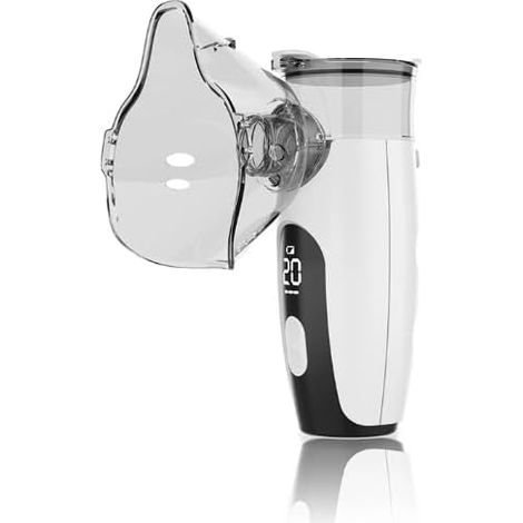 Nebulisateur pour Adultes,Nebulisateur Portable Rechargeable pour Adultes et Enfants,Respiratoire Aerosol Rechargeable USB-C avec 2 Masques et Embout Buccal pour Usage Domestique et en Voyage
