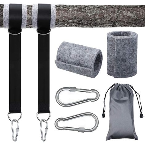 Balançoire suspendue avec kit de suspension, 1,5 m, mousqueton de sécurité et anneau de sécurité. (1/3)