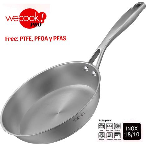 Poêle à frire Wecook 20 cm pro en acier inoxydable, 3,5 mm, tous feux