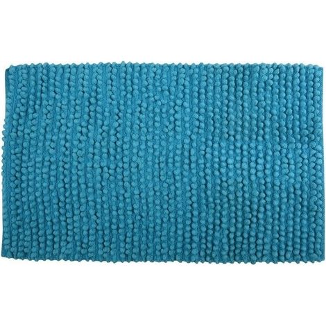 Alfombra de baño de algodón 50x80cm Azul MSV (1/4)