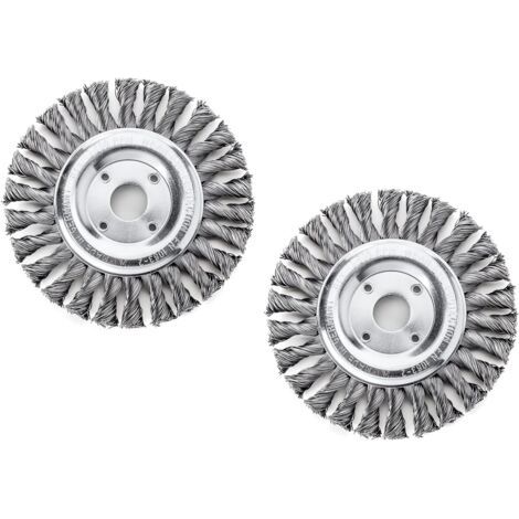 2pcs Brosse Circulaire,Brosse Métallique Circulaire,Brosse Circulaire Pour Perceuse,Brosse Métallique Circulaire Torsadé Meuleuse Diamètre 125 Mm,Utilisé Pour L'élimination De La Rouille,le Polissage (1/5)