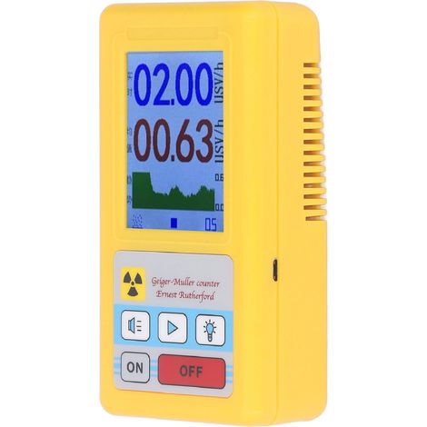 Compteur Geiger BR 6 Détecteur de rayonnement nucléaire Dosimètre pour usage domestique, extérieur, industriel et laboratoires (Jaune) (1/5)