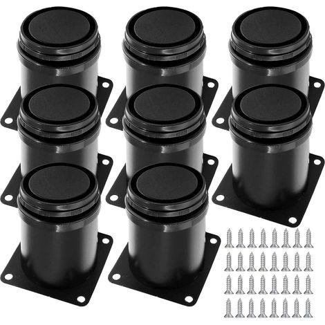 Furniture Leg, Adjustable Leg, Black Adjustable Furniture Leg, Sofa Leg, Metal Table Leg, Adjustable Table Leg (5CM/8 Pieces) (1/4)