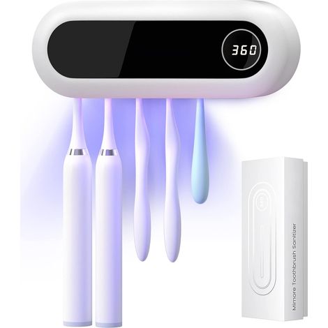 Support Pour Brosse À Dents - 5 Emplacements - Fonction Minuterie 360 S - Sans Fil - Fixation Murale - 1 Pièce (1/5)