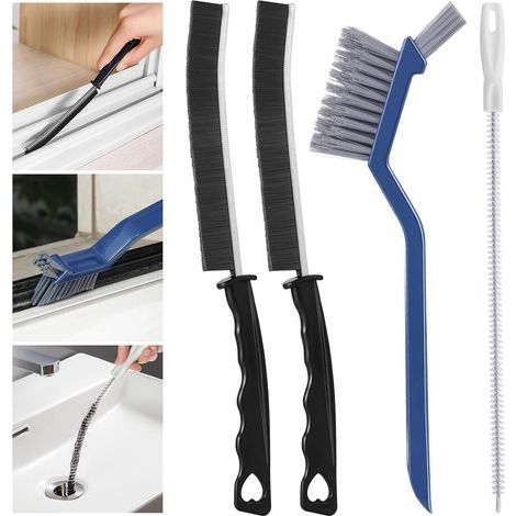 4 Pièces Brosse De Nettoyage, Brosse Interstice, Brosse Joint Carrelage, Brosse Drain, Pour Salle De Bain Cuisine (1/5)