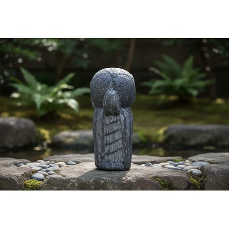 Statua Zen in ceramica – Jizo in preghiera - altezza 24 cm.