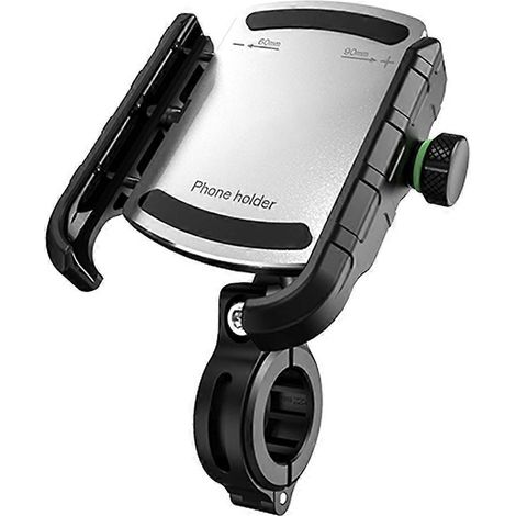 Universelle Motorrad-Handyhalterung, Fahrrad-Handyhalterung mit 360°-Sichtfeld, kompatibel mit Mobiltelefonen von 5,4 bis 7,2 Zoll, silberfarben. (1/5)