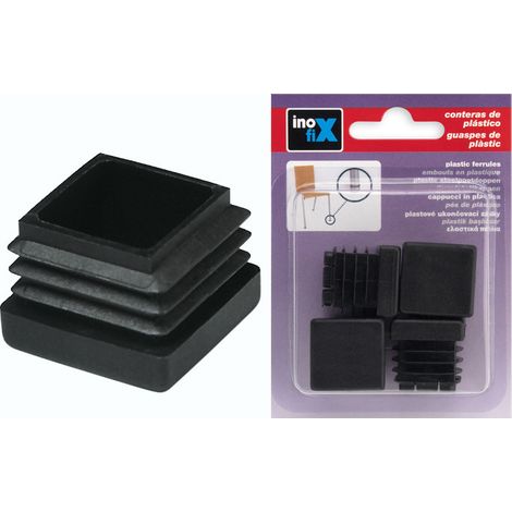 X4 Innenwinkel Quadrat 20mm Schwarz - Inofix