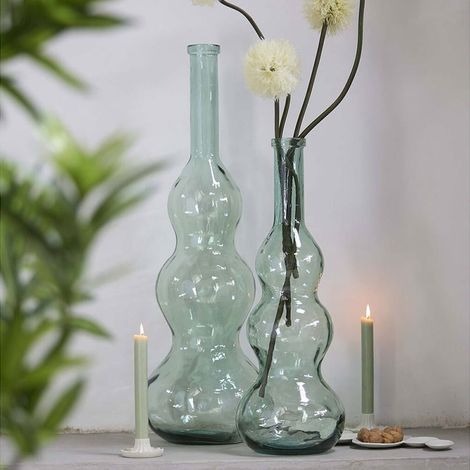 Vase Venerio verre vert 75x27x27cm (1/5)