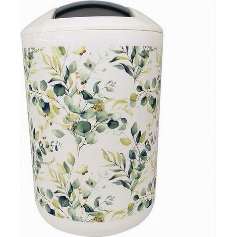 Cleafe - Pattumiera Cestino Secchio Rifiuti Gettacarte Accessori Bagno Fiori Foglie 87058 - (1/2)