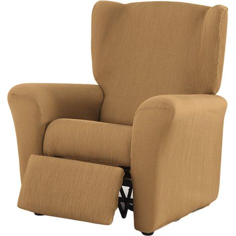Housse de Fauteuil Relax au Design Moderne Tissu élastique Beige pour Fauteuil Relax de 70 à 90 cm Protecteur de Chaise Relax Adaptable à Tous Types de Fauteuil Relax (1/5)