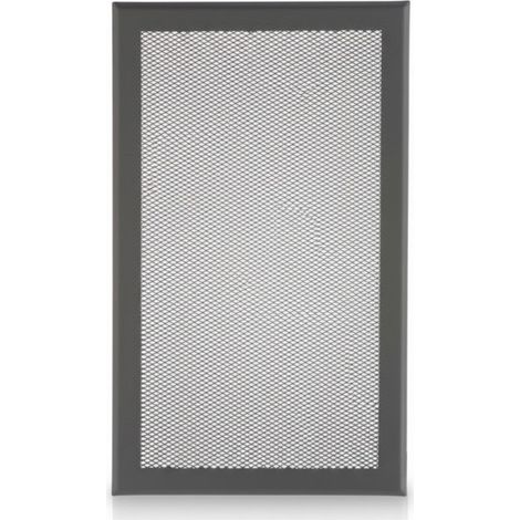 Grille de ventilation métallique avec cadre intégré 50 x 20 cm Grise  Ventilation et conduits (1/5)