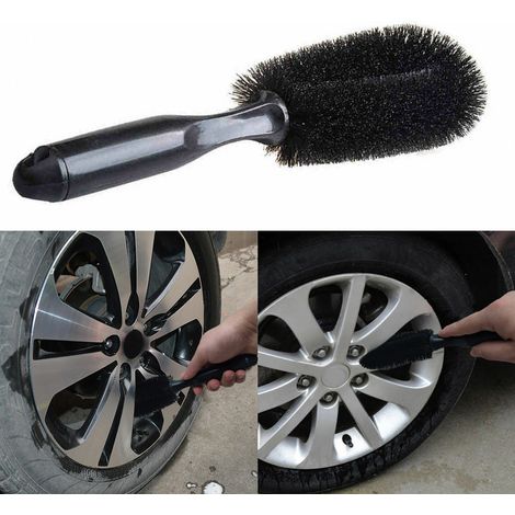Brosse de nettoyage de jantes de voiture, camion ou moto (1 pièce) en polypropylène (PP).