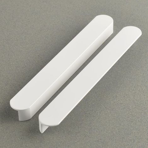 Beyamis Lot de 5 poignées de meuble, 160 mm (6,3 pouces), blanc mat, design minimaliste moderne pour placards de cuisine, armoires, rénovation de meubles (1/5)