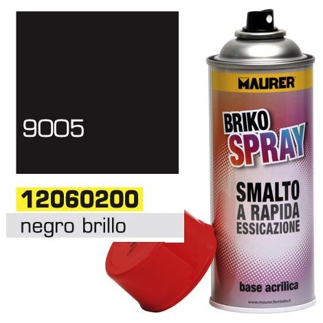 Vernice spray nero profondo lucido 400 ml.