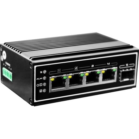 LevelOne IGP-0502 switch di rete Non gestito Gigabit Ethernet (10/100/1000) Supporto Power over Ethernet (PoE) Nero (1/2)