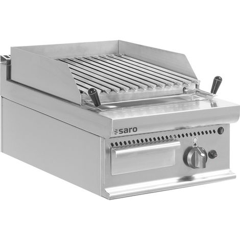Grill pierre de lave - Gaz - 8 kW - 400mm - E7/BS1BB - Saro