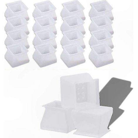Set mit 16 quadratischen Silikonpads für Möbelfüße, Bodenschoner für Tische, Stühle und Sofas, Anti-Rutsch-Tipps (1/5)