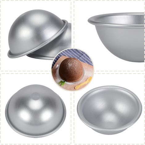 Moule à gâteau demi-sphère de 8 cm en aluminium, moule à gâteau hémisphérique pour gâteau bikini, dessert, pudding et autres préparations pour la cuisson. (1/5)