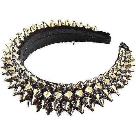 Mit Nieten besetztes Haarband für Damen, Haaraccessoire für Modenschauen und Abschlussbälle – Gold (1/4)