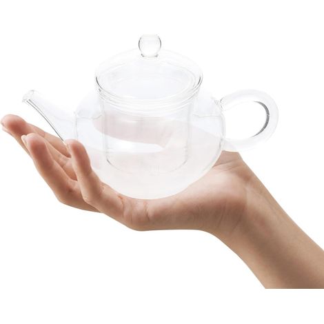 Clear Glass Infuser Teapot for Home Use Removable Filter for