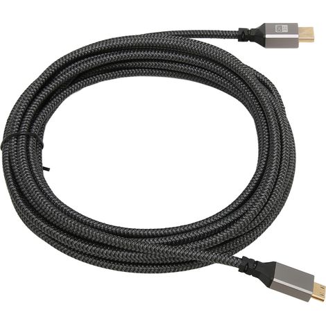 Câble HDMI 4K 60Hz 5Mètres Tressé, Compatible PC TV Moniteur Projecteur